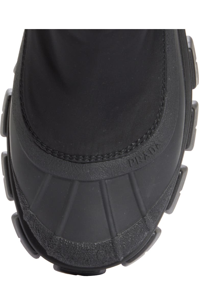 Prada Logo Monolith Duck Boot, Alternate, color,
