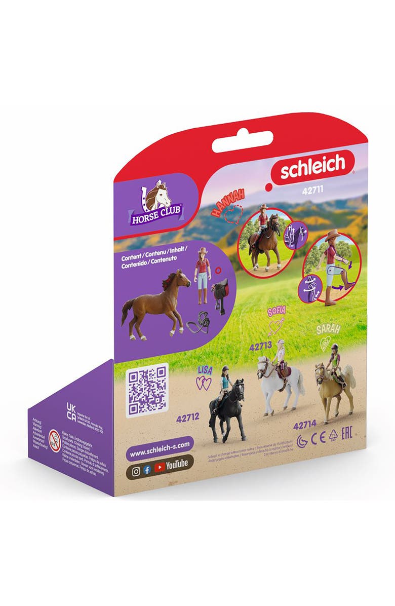 Schleich Horse Club Hannah & Cayenne 6pc Playset,, Alternate, color, Multicolored
