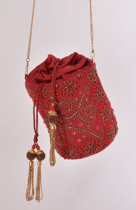 Ravina Embroidered Bucket Bag