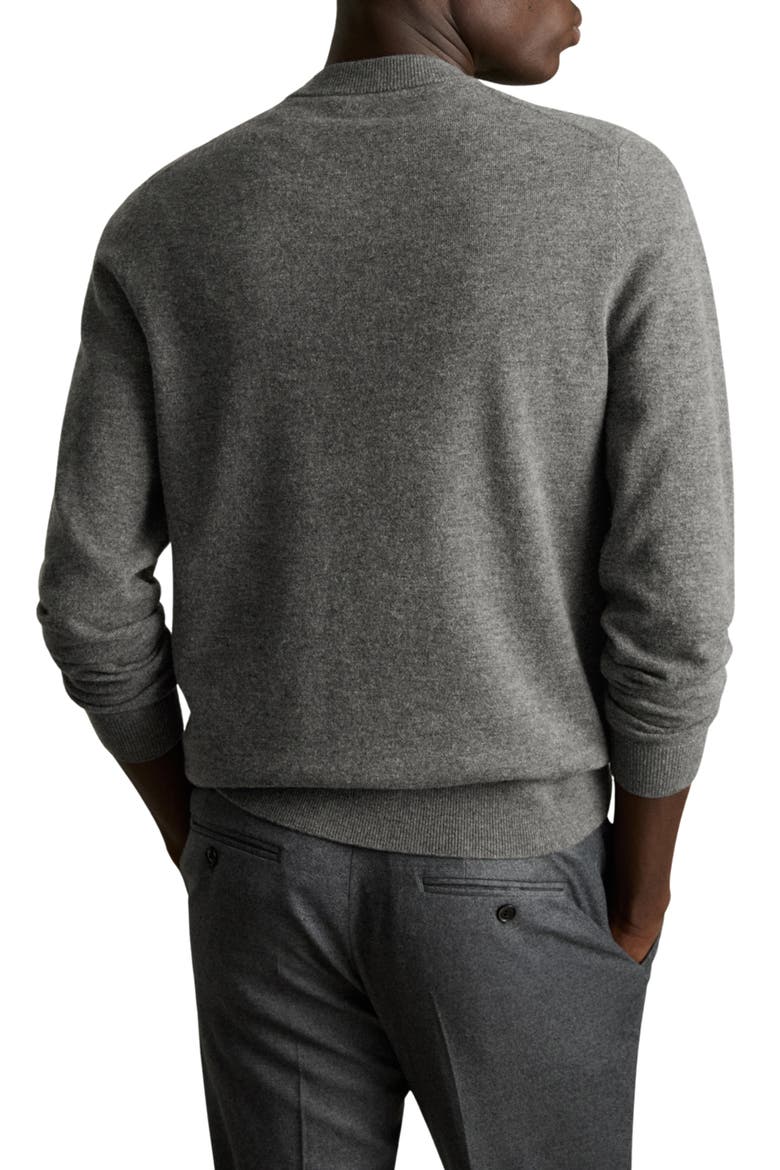 Vince Argyle Wool Sweater, Alternate, color, MID GREY MELANGE