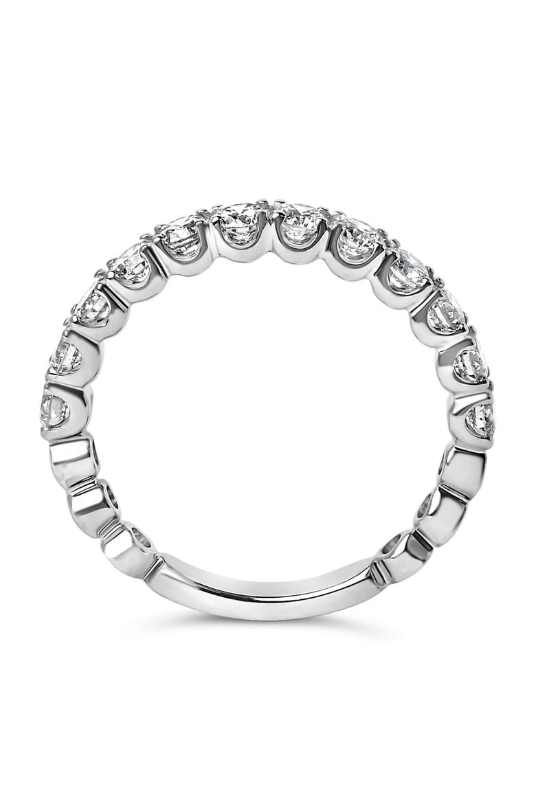 14K Gold 1.00 Cttw Round Diamond Prong Set Wedding Band, Alternate, color, White