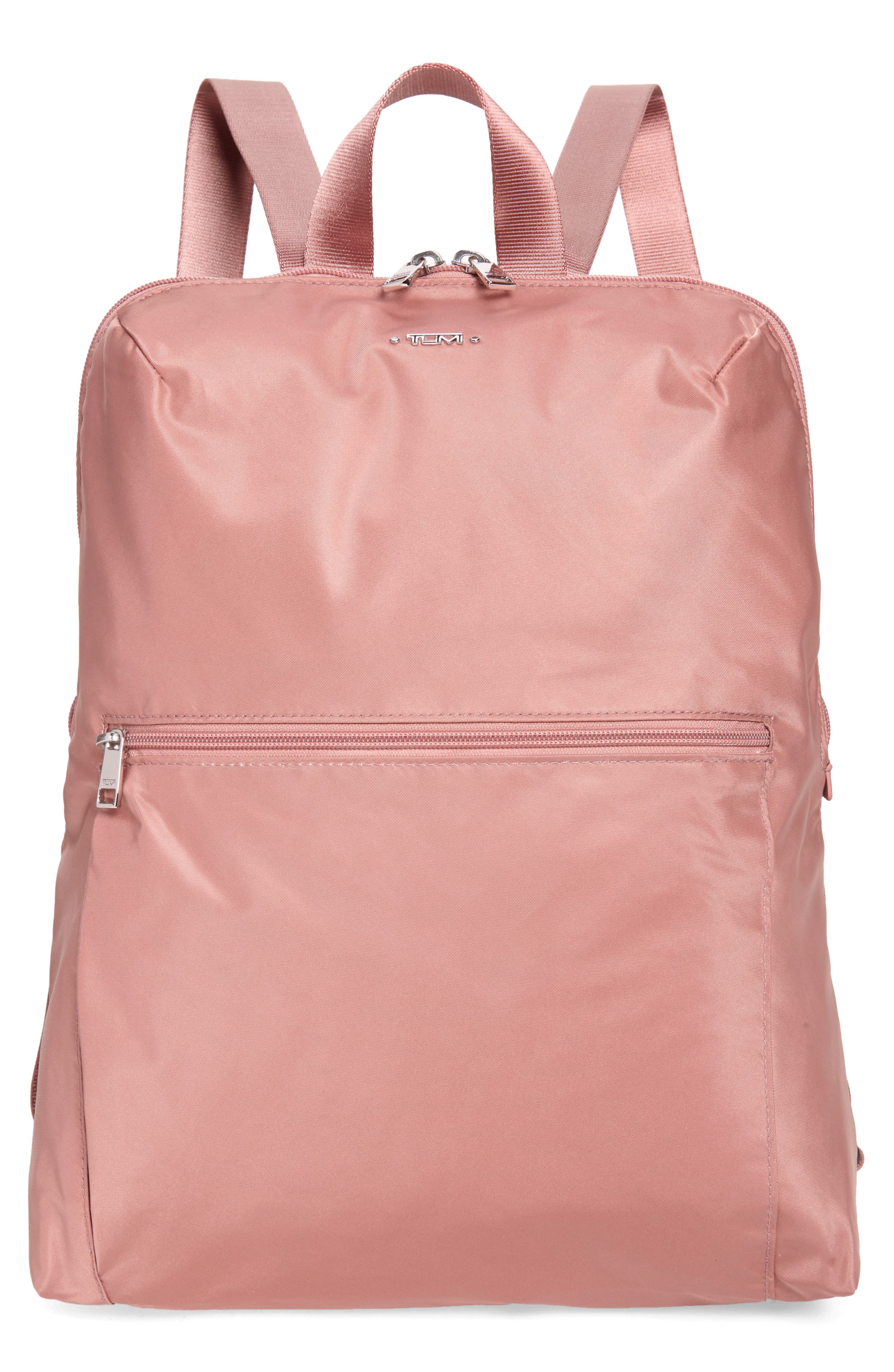 Voyageur - Just in Case Nylon Travel Backpack, Main, color, DUSTY ROSE