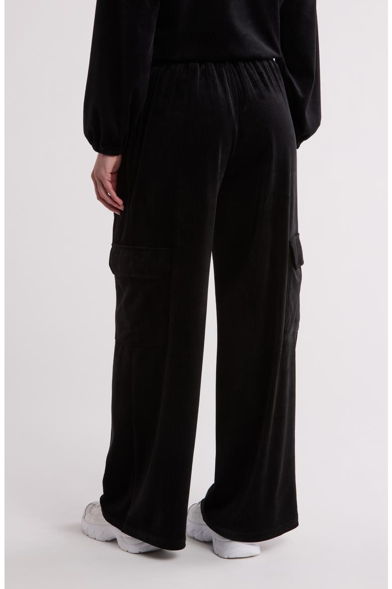 Wide Leg Corduroy Pants, Alternate, color, BLACK
