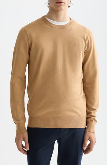 Scotch & Soda Core Crewneck Pullover In Brown