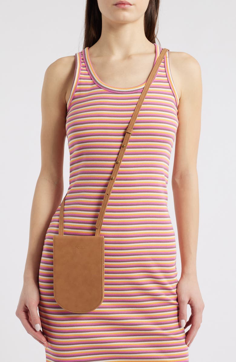 Rip Curl Premium Surf Faux Leather Wallet Crossbody, Alternate, color, Natural