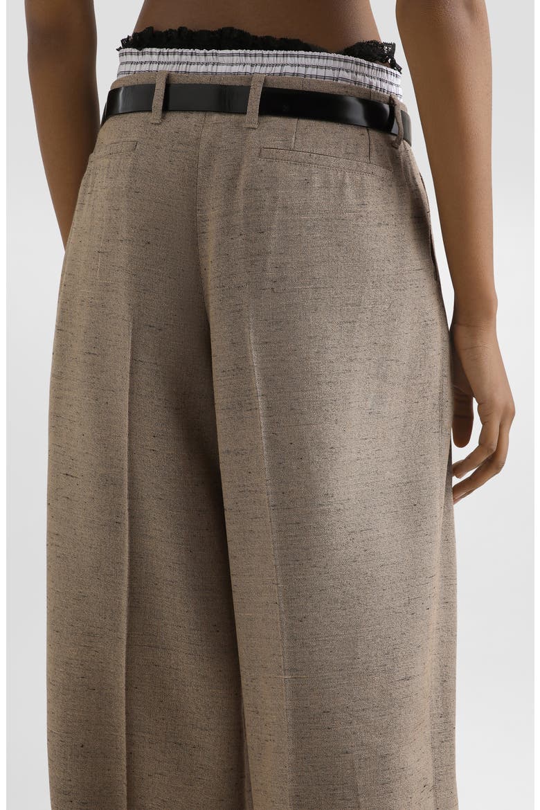 Wide Leg Pleated Pants, Alternate, color, S8230 WHITE-BEIGE-HAZELNUT
