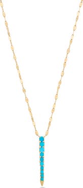 LANA Turquoise Tennis Pendant Necklace