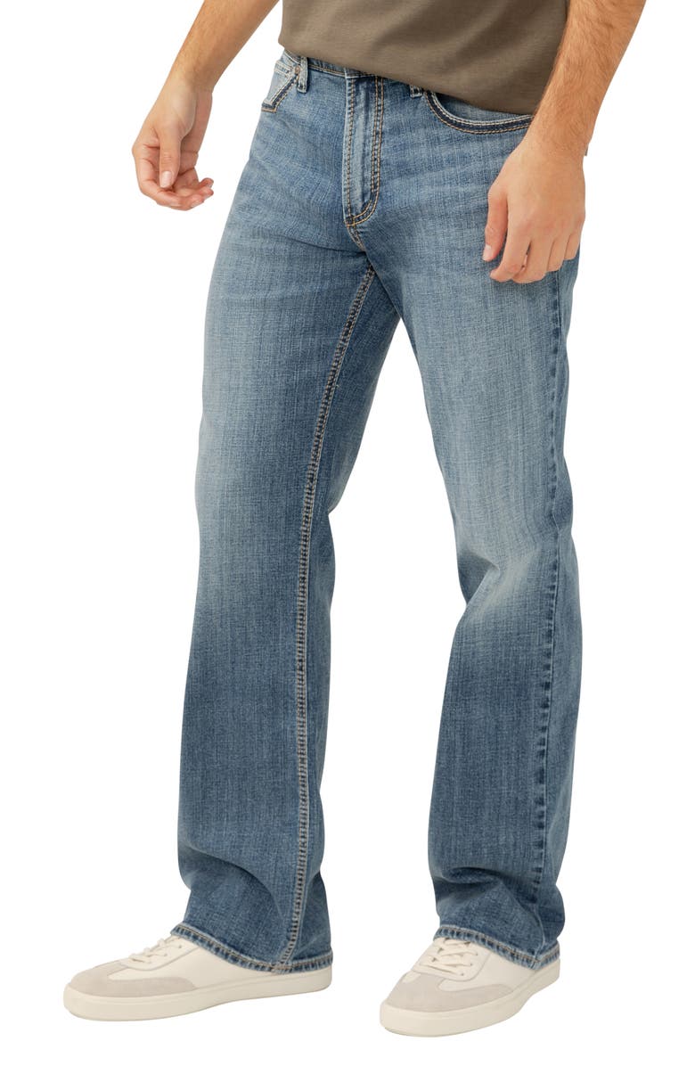 Silver Jeans Co. Zac Relaxed Fit Straight Leg Jeans, Alternate, color, New Wave