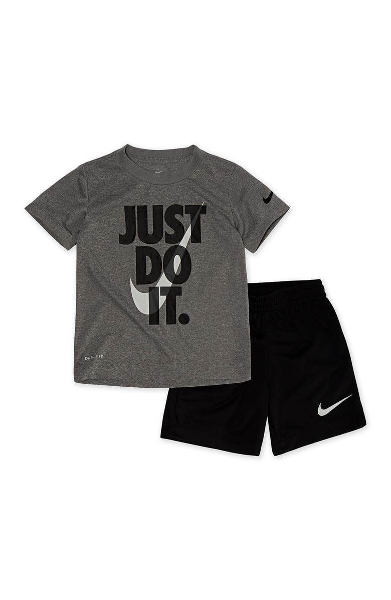Nike Just Do It T-Shirt & Shorts Set, Main, color, Trenched