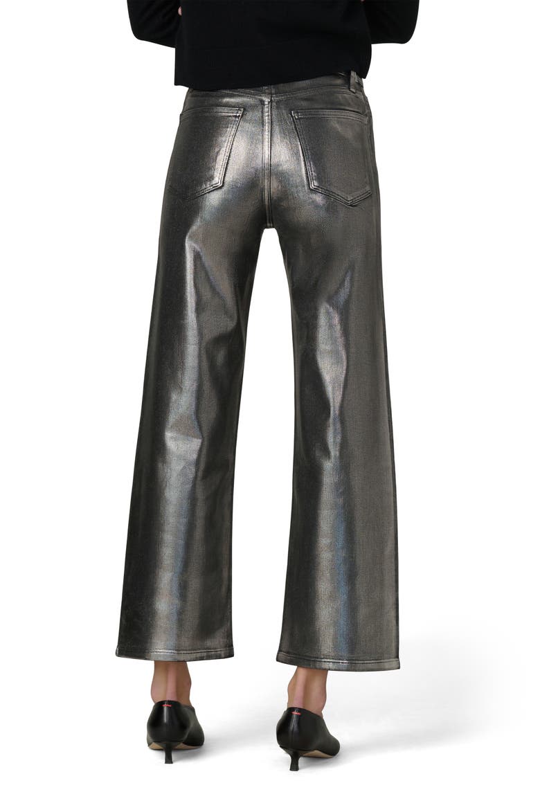 The Blake Cropped Wide Leg Jeans, Alternate, color, PEWTER FOIL