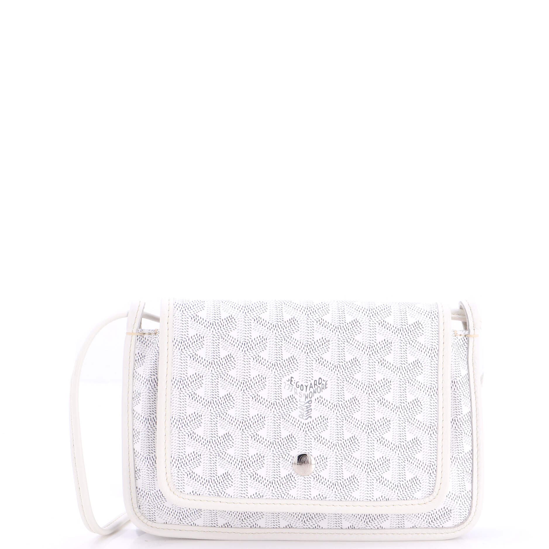 Plumet Clutch Wallet Coated Canvas, Main, color, White