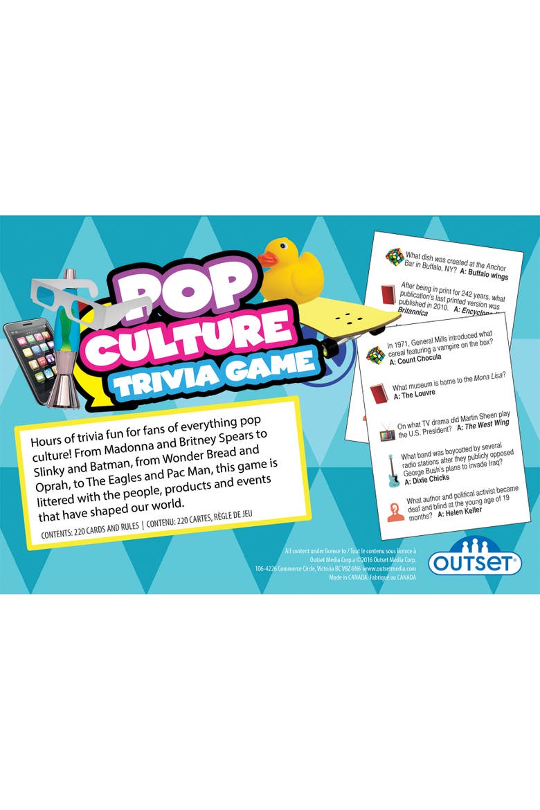 Pop Culture Trivia Game, Alternate, color, Multicolored