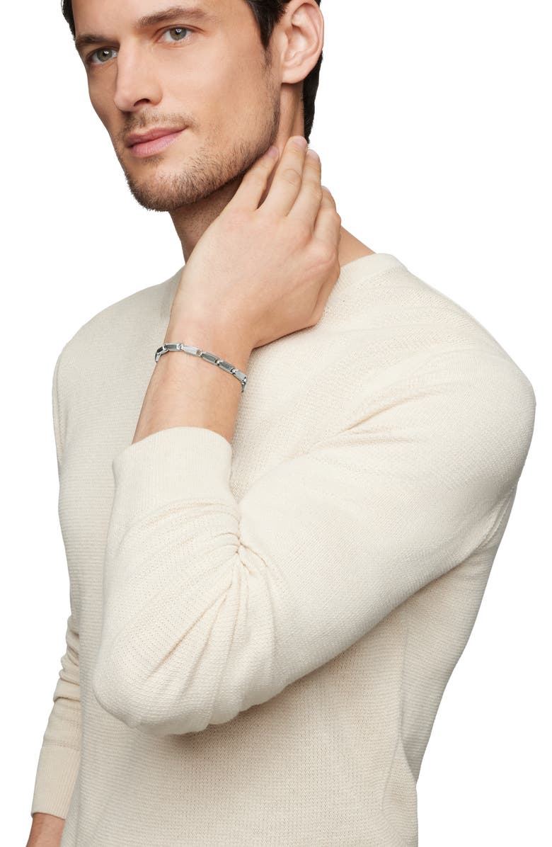 David Yurman Faceted Link Bracelet, 3mm, Alternate, color, Sterling Silver