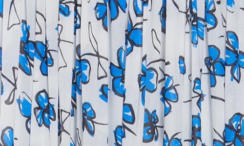 Area Stars Pleated Maxi Dress In Blue Floral