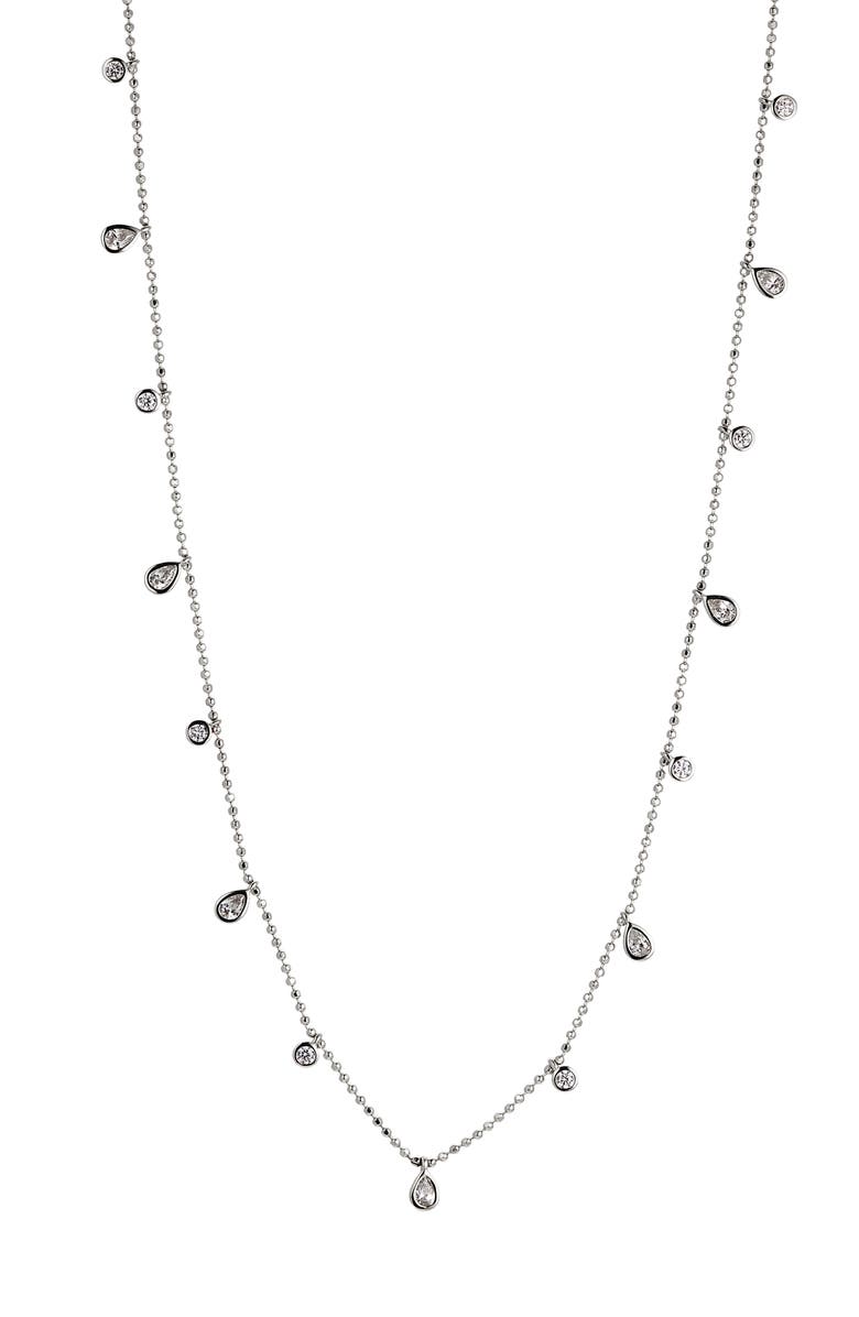 Nadri Daylight Shaky Cubic Zirconia Necklace, Main, color,