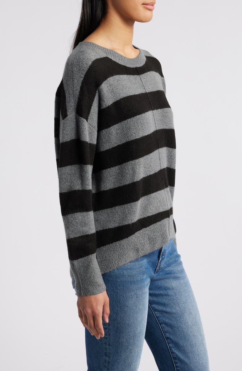 ZOE AND CLAIRE Stripe Crewneck Sweater, Alternate, color, 