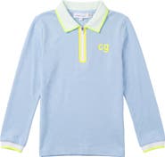 Charlotte & George Contrast Trim Stretch Pique Polo Top