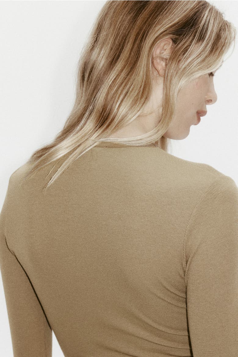 Ribbed Jersey Body, Alternate, color, Khaki green