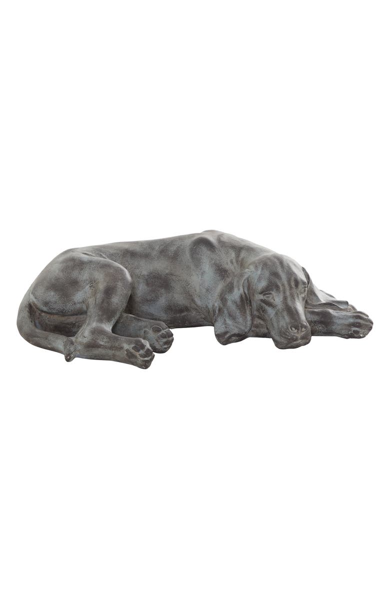 SONOMA SAGE HOME Dark Gray Magnesium Oxide Modern Farmhouse Dog Garden Sculpture, Main, color, 