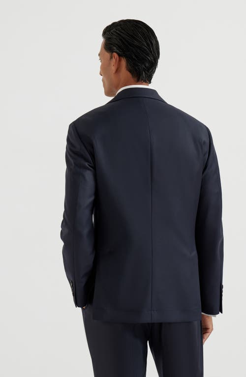 Brunello Cucinelli Single-breasted Virgin-wool Blazer In Blue