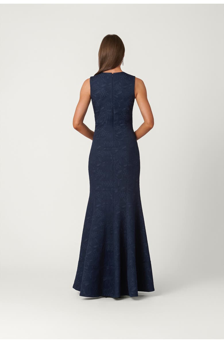 Shoshanna Midnight Paisley Jacquard Wilson Dress, Alternate, color, Deep Navy