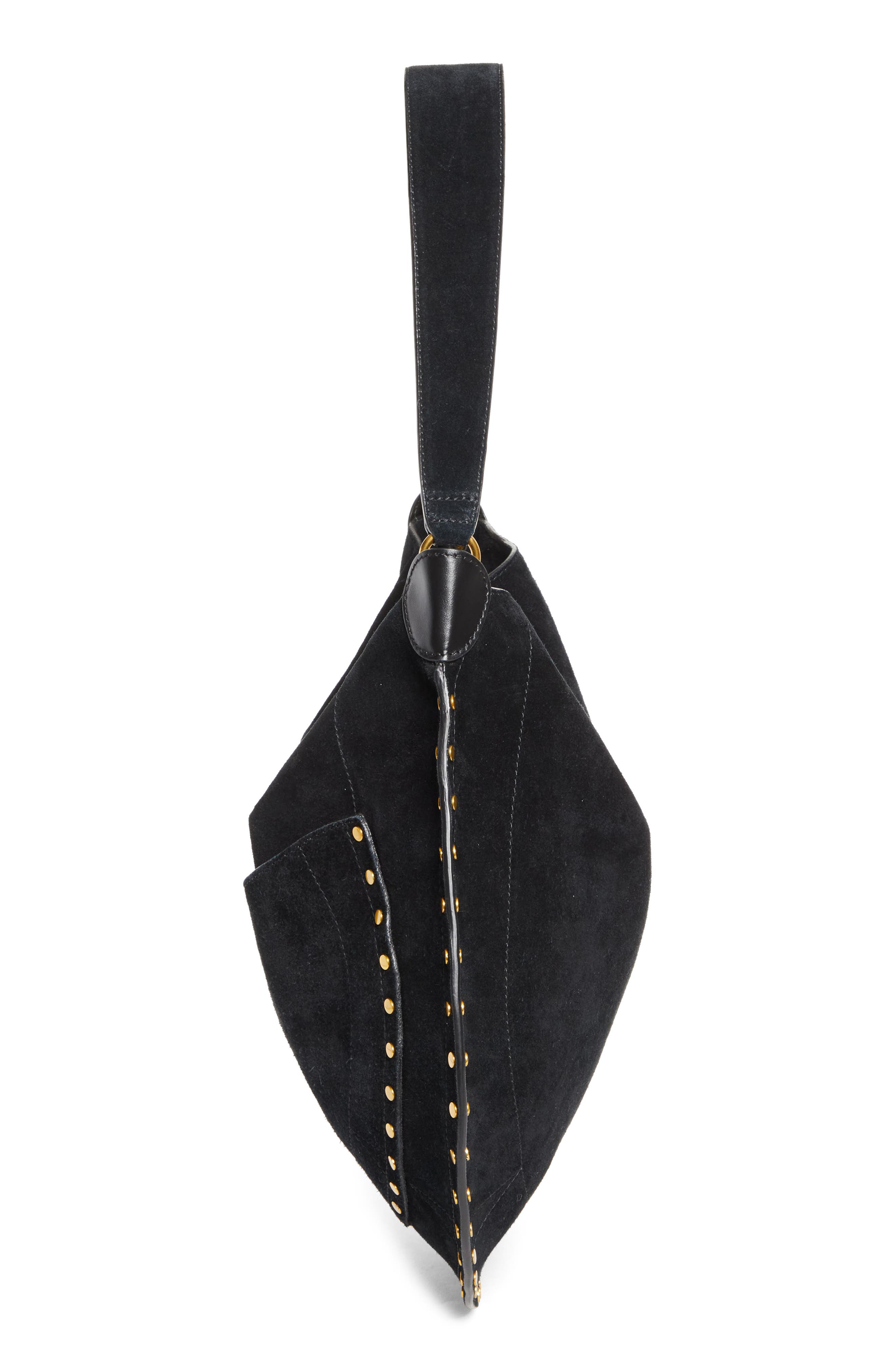 Oskan Suede Hobo Bag, Alternate, color, DARK MIDNIGHT