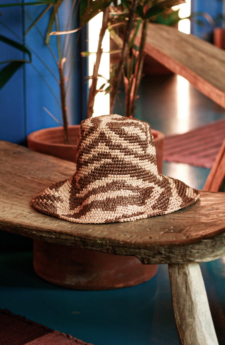 BRUNNA.CO The Zenda Wide Brim Raffia Rancher Hat, Alternate, color, Brown