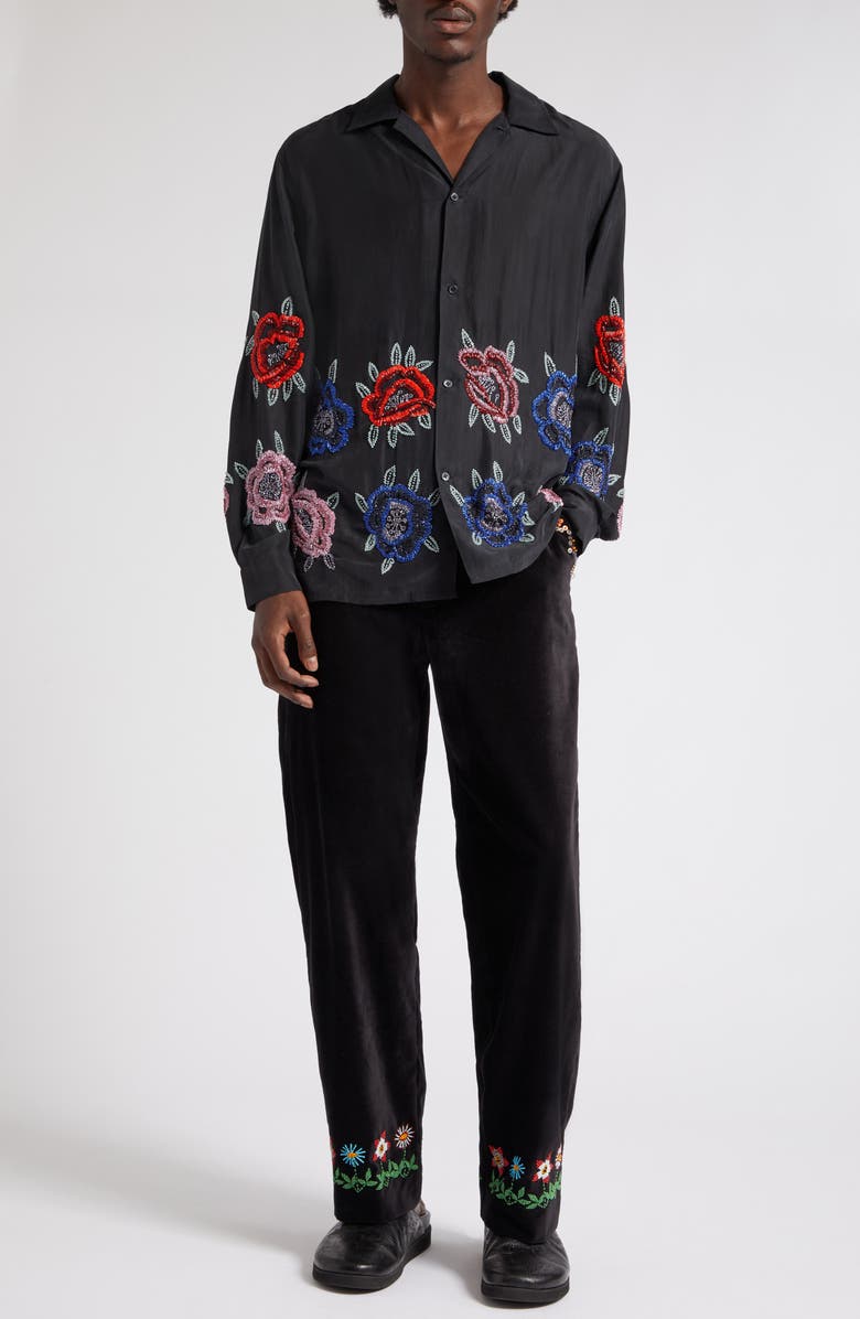 Bode Beaded Garden Vine Trousers | Nordstrom