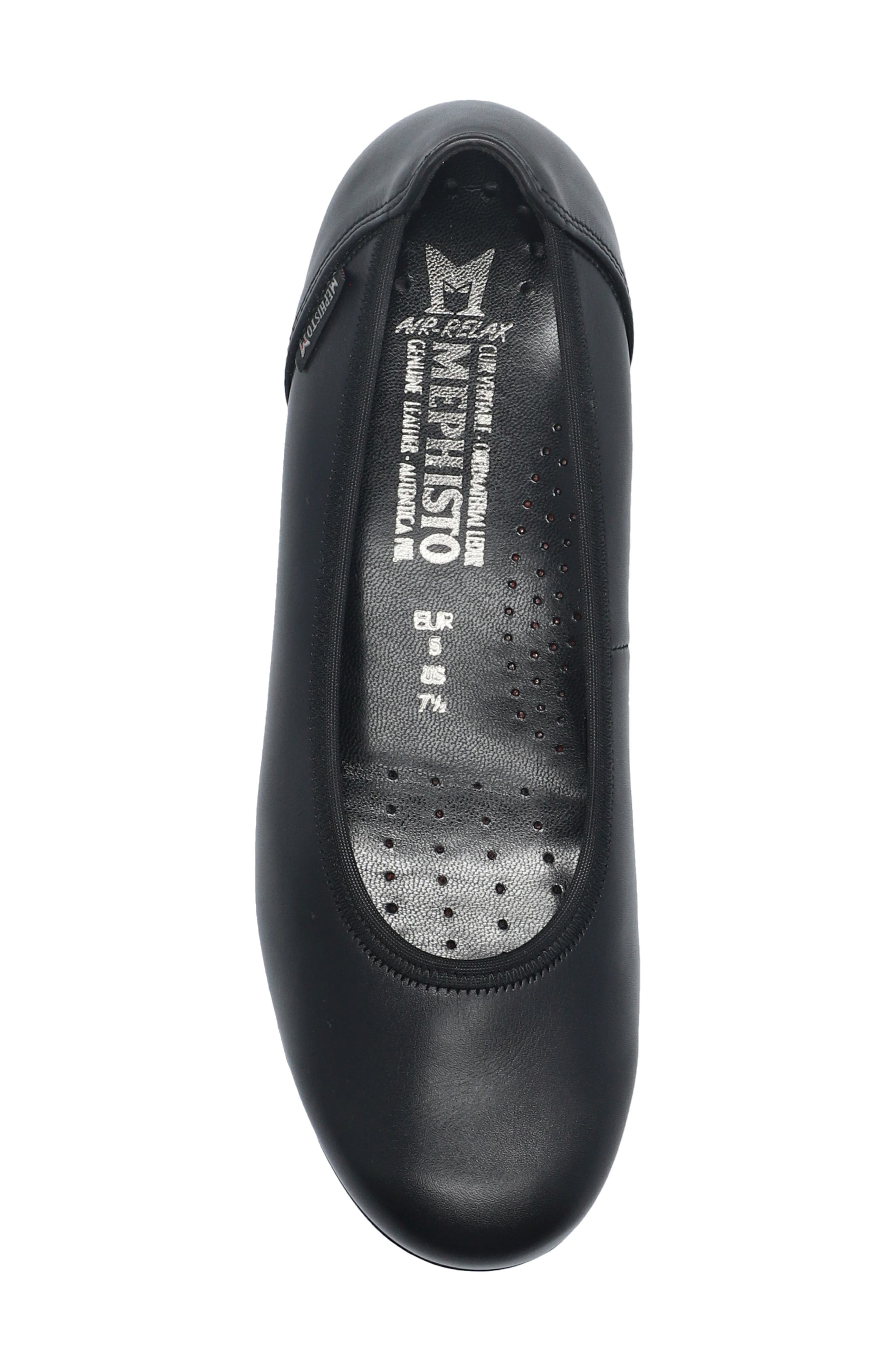 Mephisto Emilie Flat, Alternate, color, Black/ Black Leather