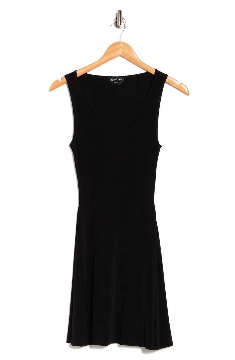 bebe Slinky Sleeveless Godet Dress, Alternate, color, 