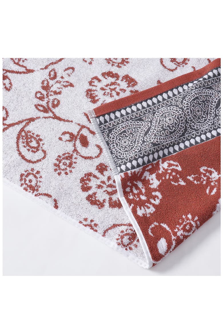Yarn Dyed Jacquard/Solid Towel 6-Piece Set - Ophelia Stone, Alternate, color, CLAY