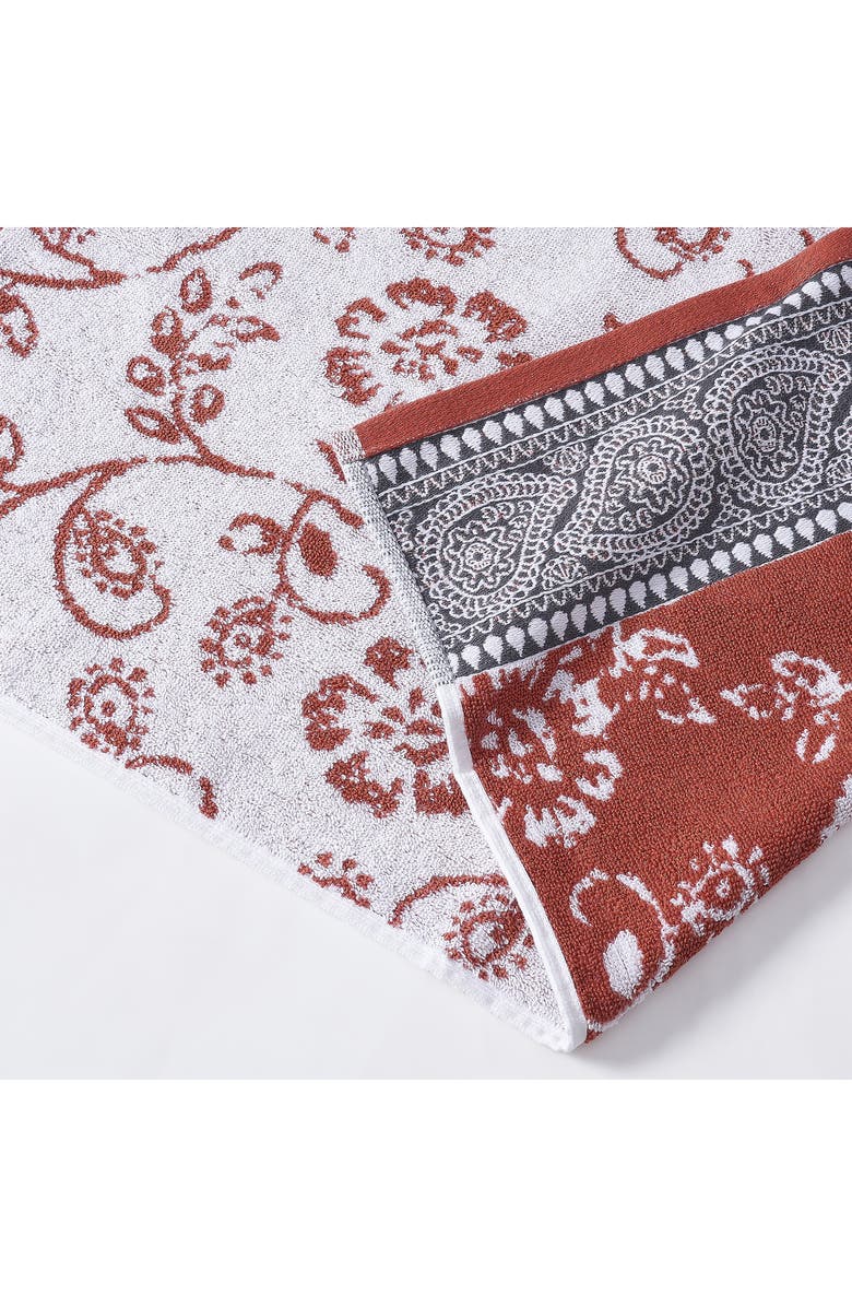 Modern Threads Yarn Dyed Jacquard/Solid Towel 6-Piece Set - Ophelia Stone, Alternate, color, Clay