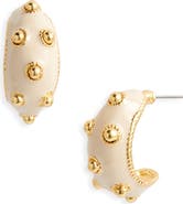 Karine Sultan Dots Hoop Earrings