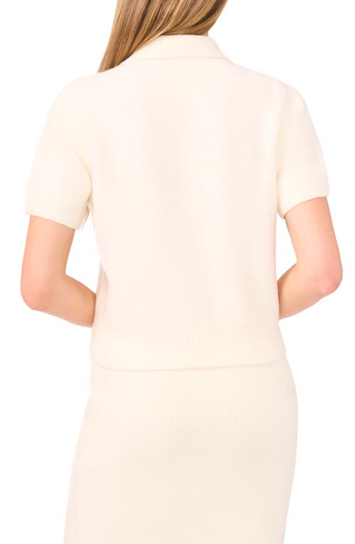 Ted Baker Short Sleeve Polo Sweater In White