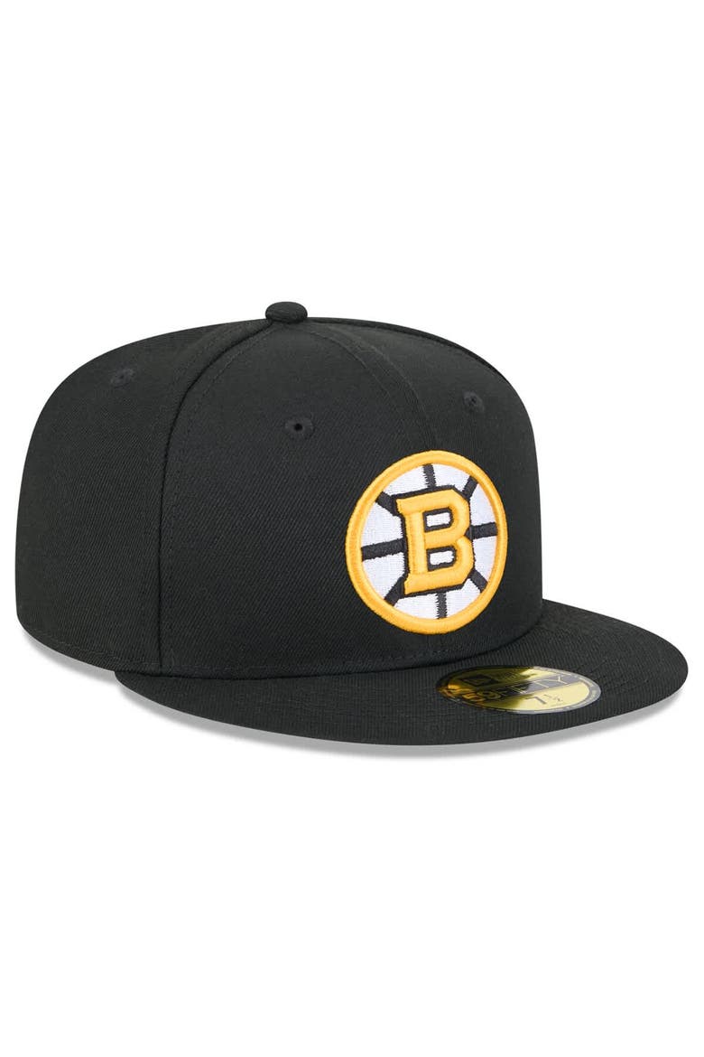 Men's New Era  Black Boston Bruins Core 59FIFTY Fitted Hat, Alternate, color, Black