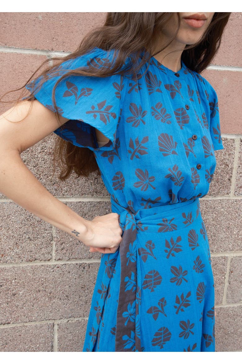 Sangria Reversible Maxi Wrap Skirt, Alternate, color, Azure
