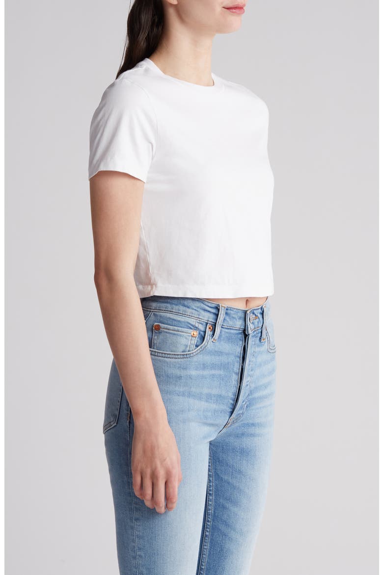 Organic & Recycled Cotton Micro T-Shirt, Alternate, color, OPTIC WHITE