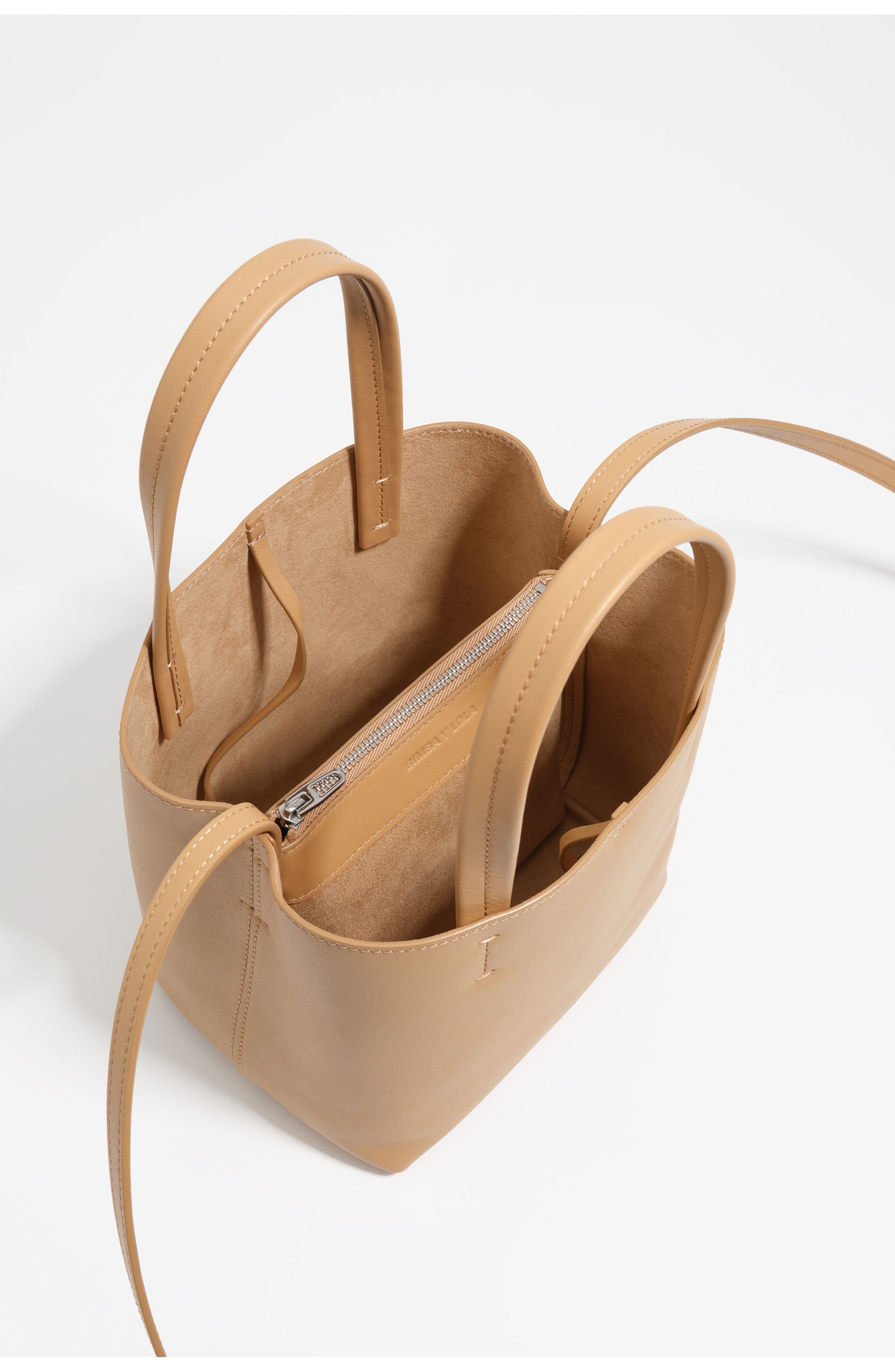 Bimba y Lola Small Leather Chihuahua Bag, Alternate, color, Desert