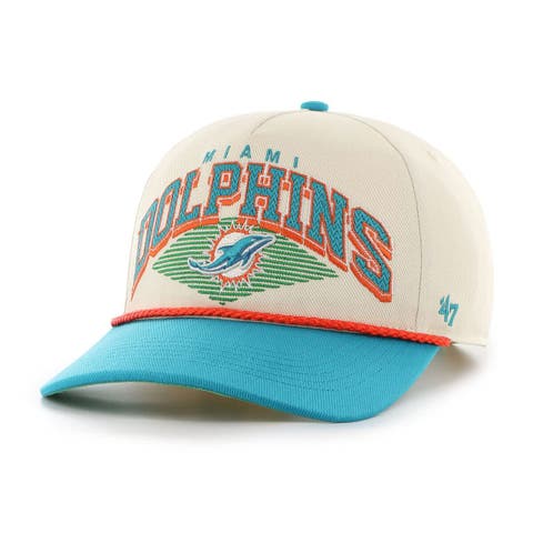 Men's '47  Cream Miami Dolphins Pomona Rope Adjustable Hitch Hat
