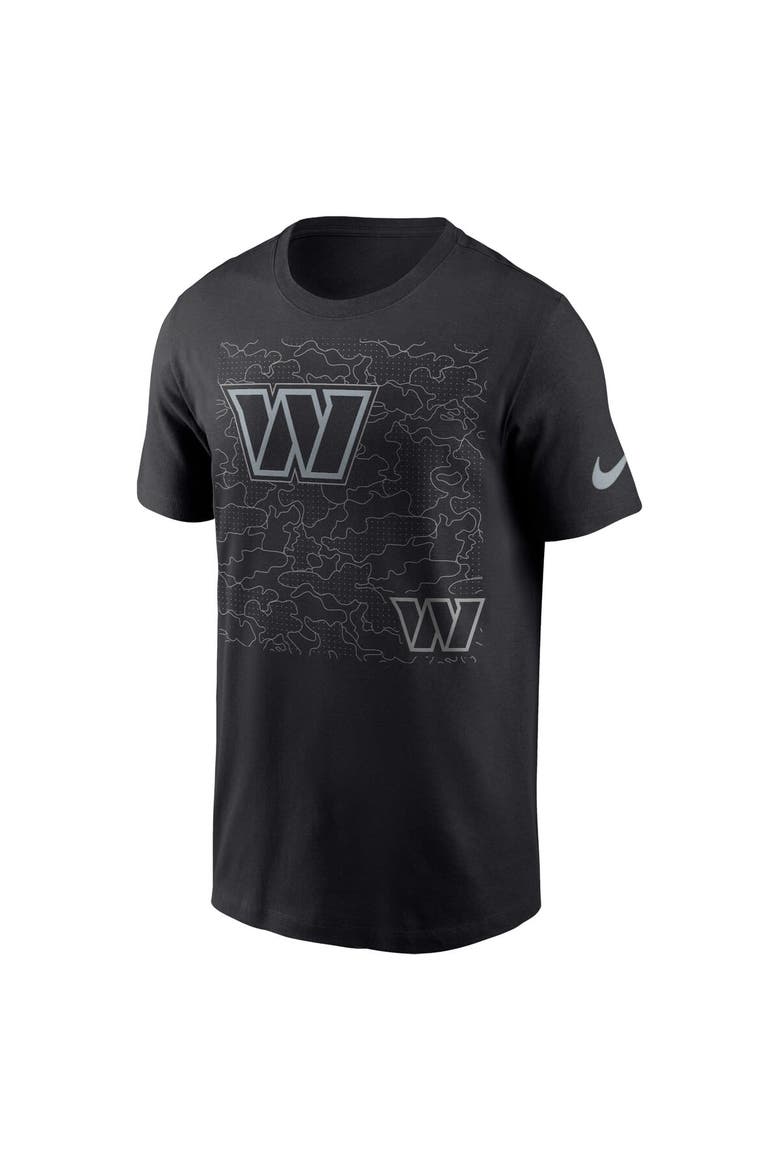 Men's Nike Black Washington Commanders RFLCTV T-Shirt, Alternate, color, Black