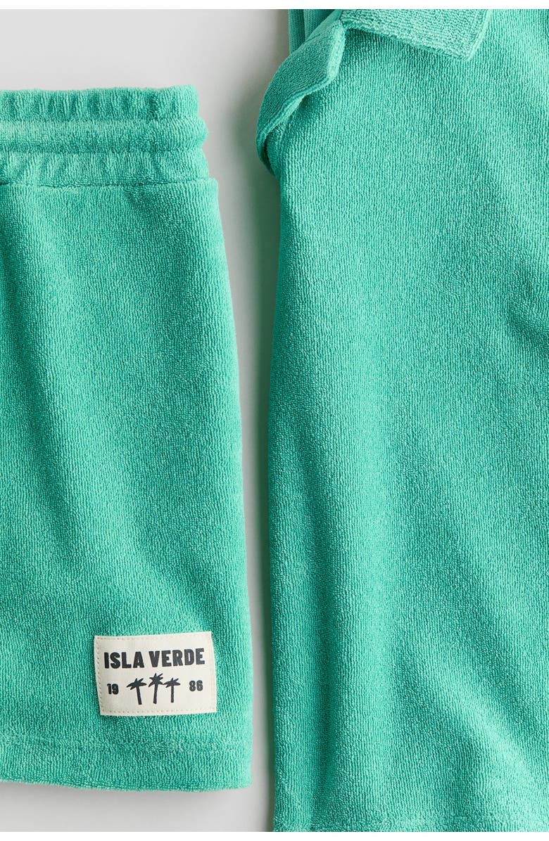 H&M 2-piece Velour Set, Alternate, color, Bright Green