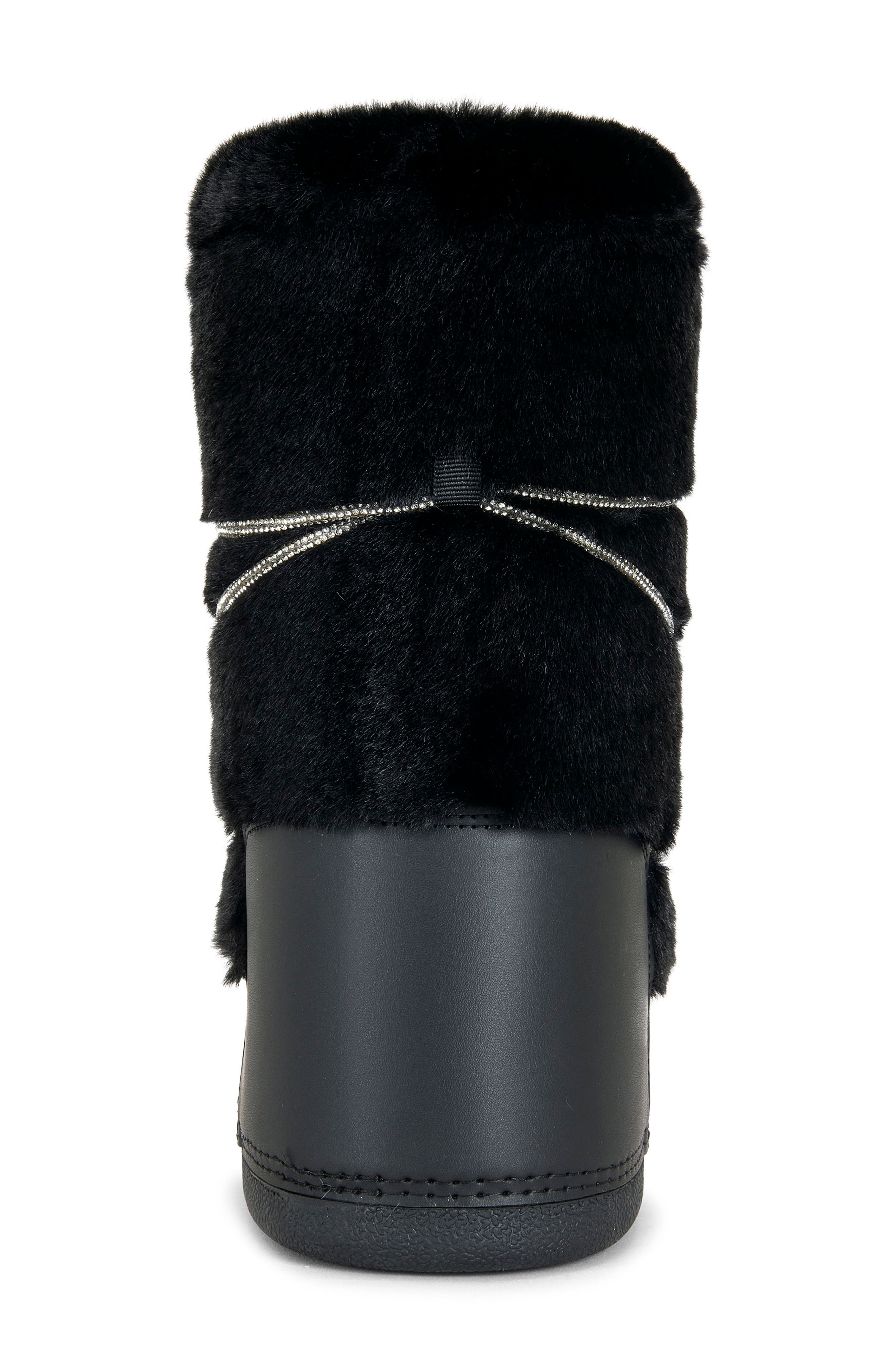 AZALEA WANG Karmela Faux Fur Flatform Snow Bootie, Alternate, color, Black