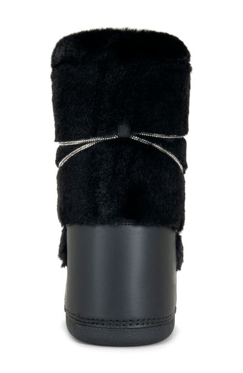 Azalea Wang Karmela Faux Fur Flatform Snow Bootie In Black