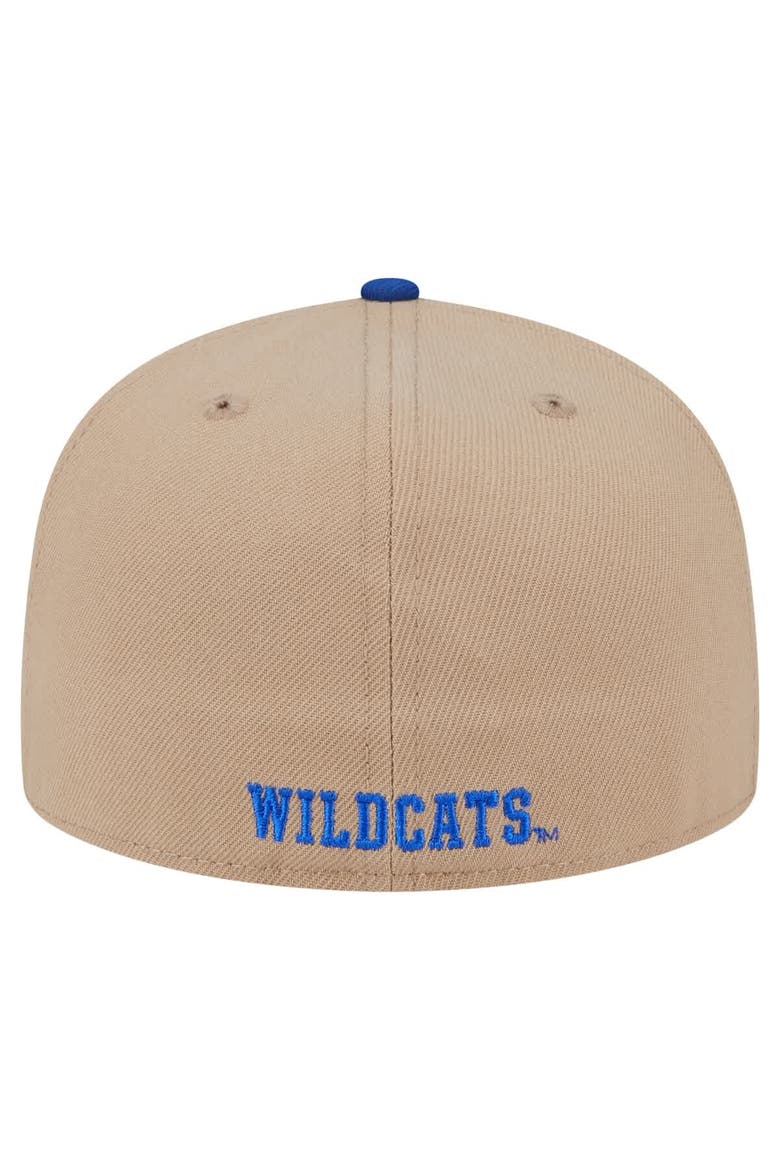 Men's New Era  Khaki Kentucky Wildcats Two-Tone 59FIFTY Fitted Hat, Alternate, color, Khaki