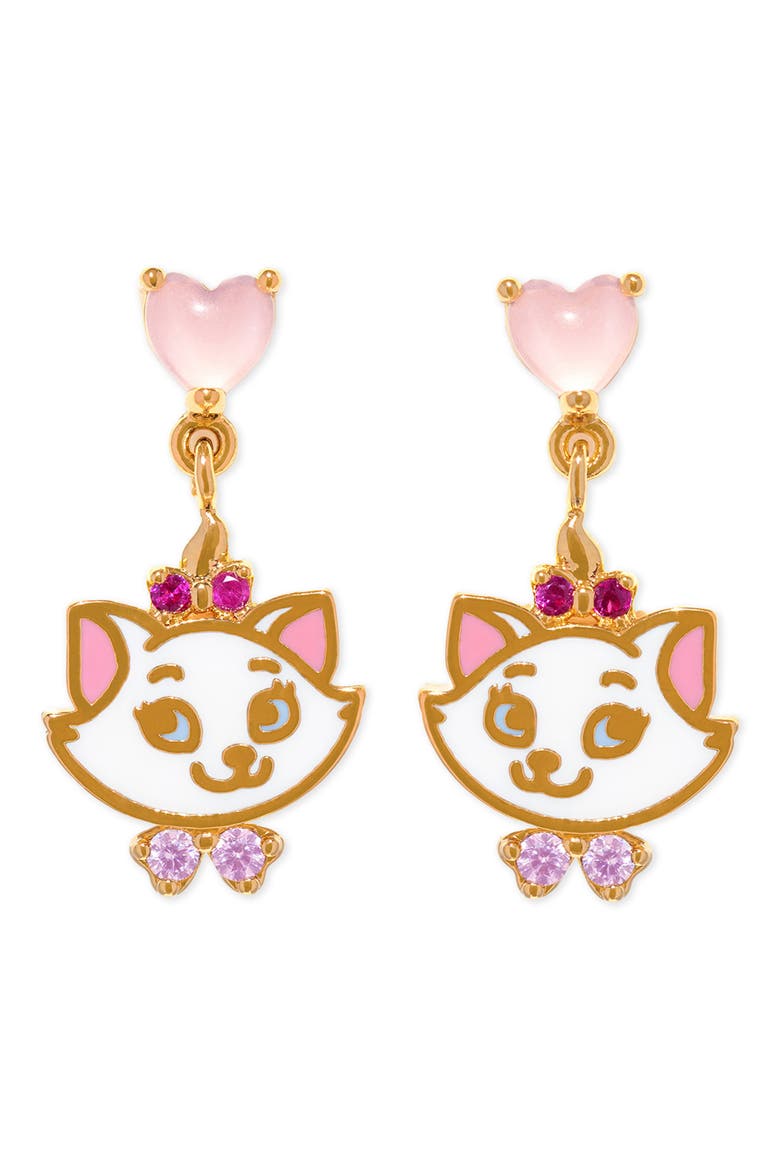 Disney Aristocats Marie Dangle Earrings, Main, color, GOLD