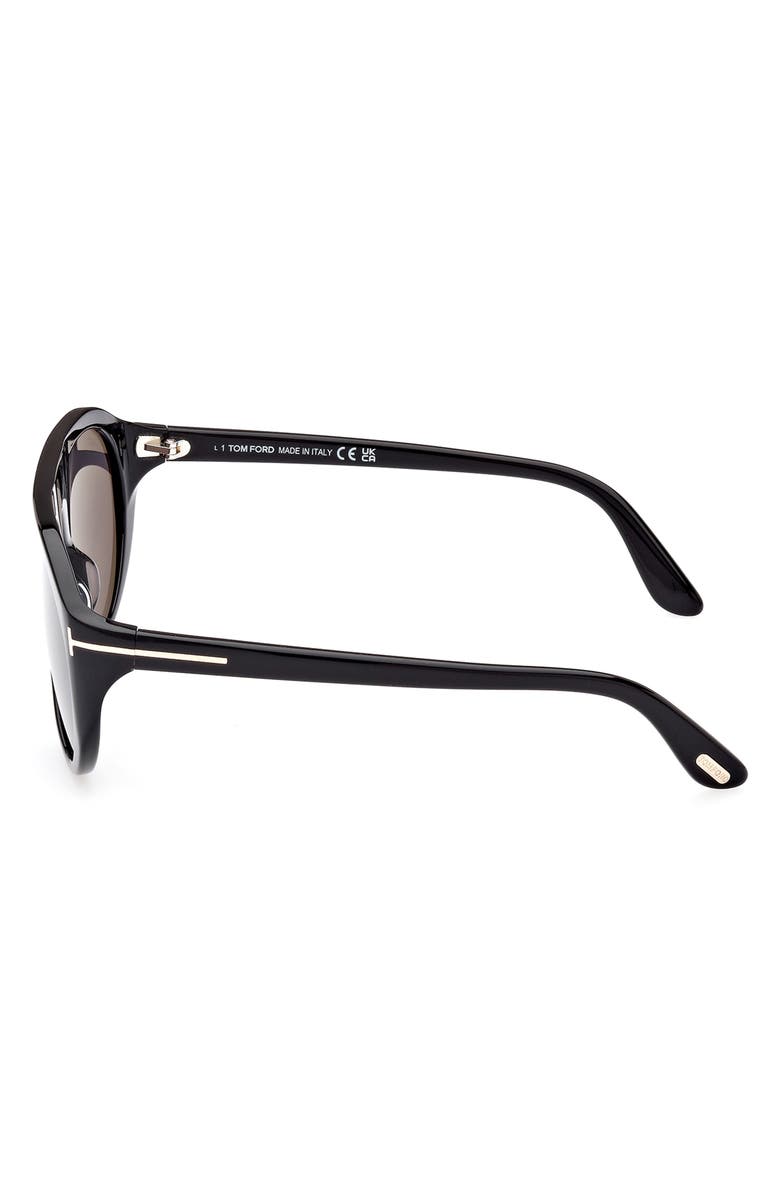 TOM FORD Rex-02 57mm Aviator Sunglasses, Alternate, color,