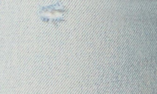 Paige Sawyer Ripped High Waist Straight Leg Jeans In Blue