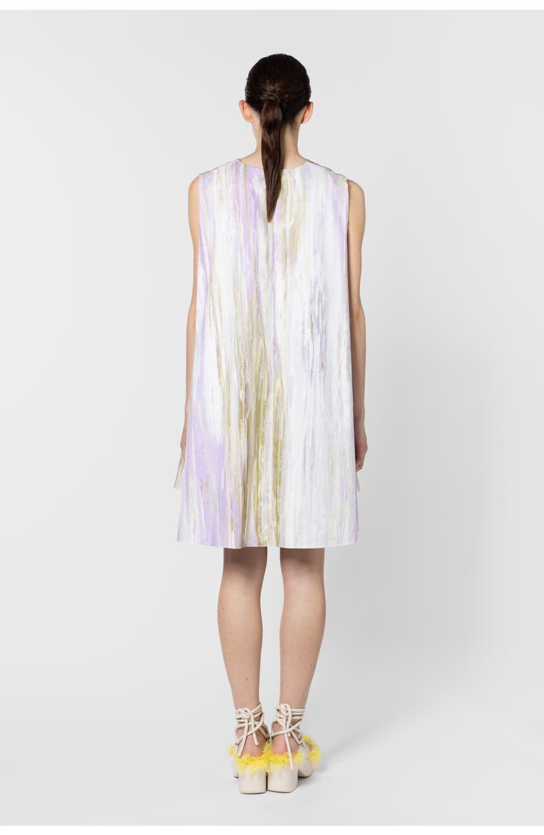 Roksanda Elia Printed Cotton Mini Dress, Alternate, color, Brush Chalk / Wisteria