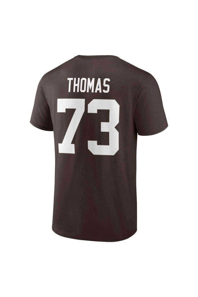 Men's Fanatics Branded Joe Thomas Brown Cleveland Browns Retired Player Icon Name & Number T-Shirt, Alternate, color, Brown