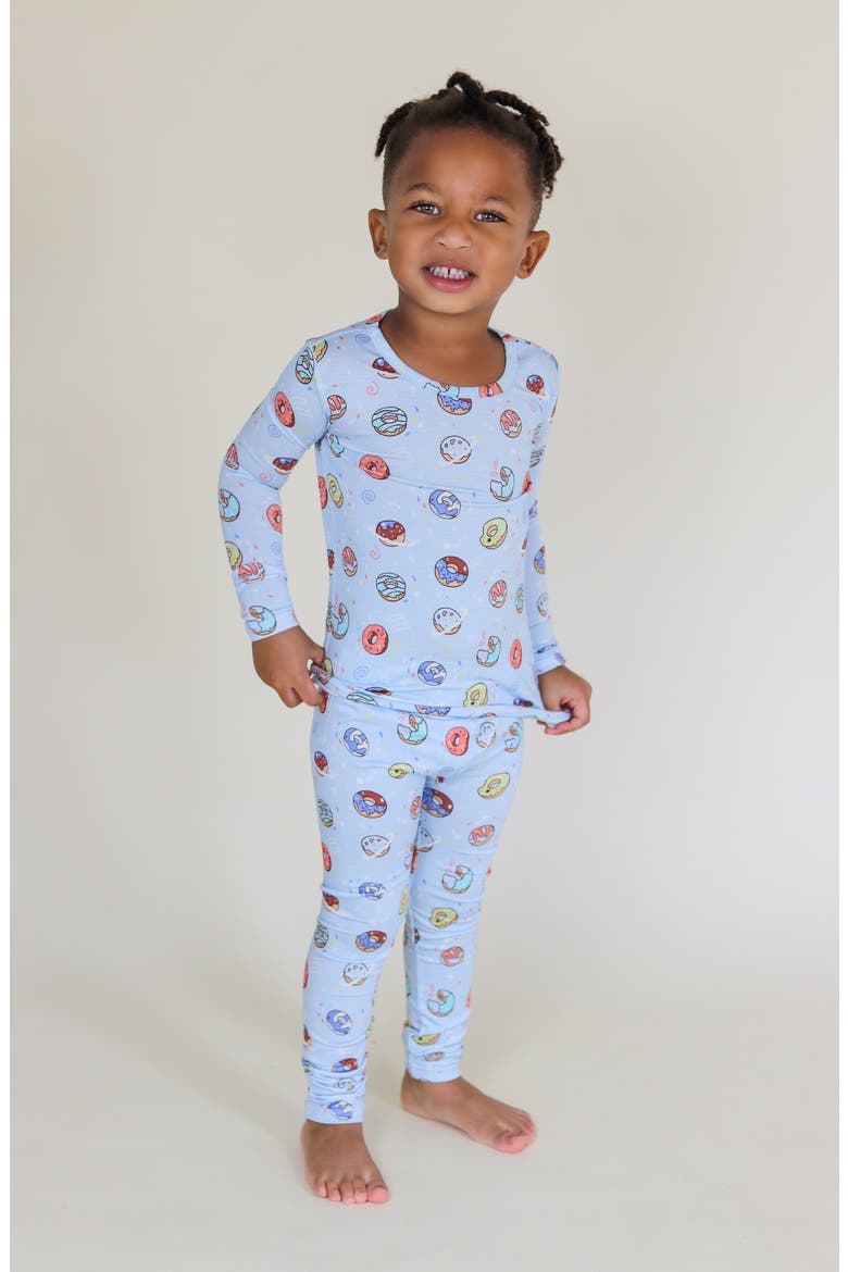 Kids' Blue Donut Set of 2 Piece Pajamas, Alternate, color, BLUE DONUT